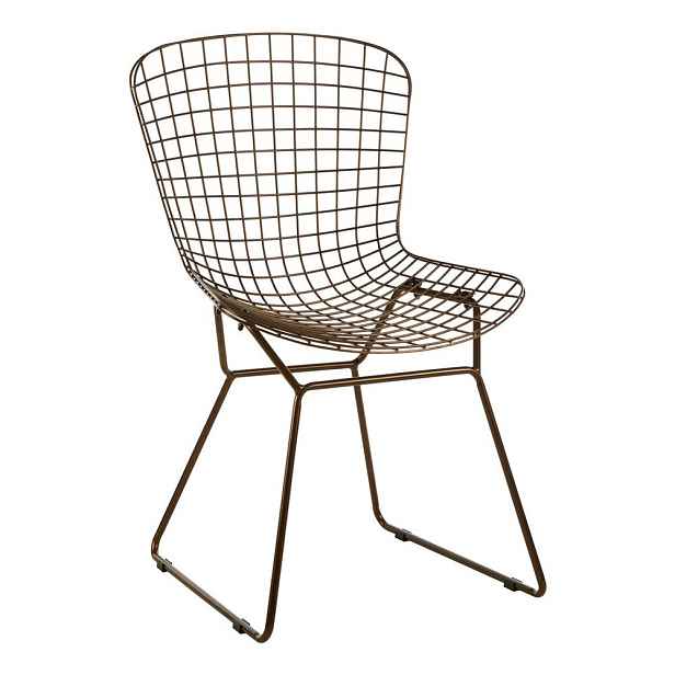 Kovová jídelní židle v bronzové barvě District – Premier Housewares