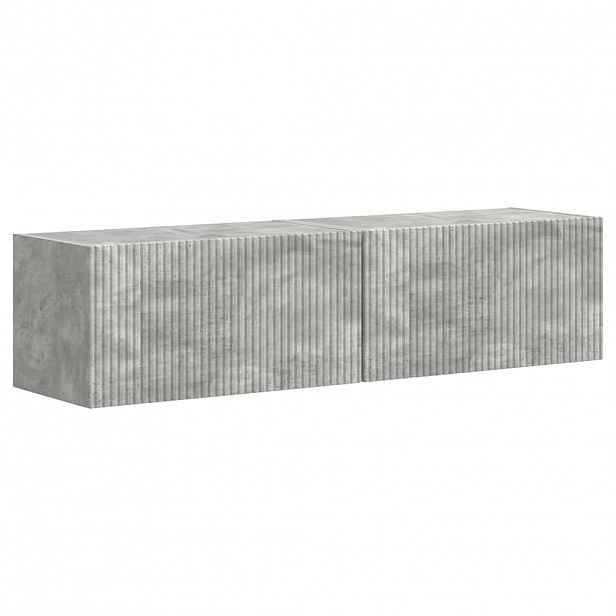 vidaXL TV wall cabinet 2 ks Betonově šedá Kompozitní dřevo