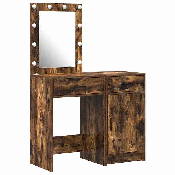 vidaXL Kosmetický stůl 2 ks Hnědá 50 x 41 x 135 cm Kompozitní dřevo