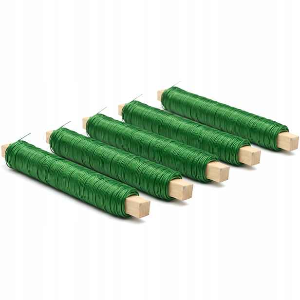 50 Ks Floristický drátek na kolíčku drátek pro věnce o průměru 0,7 mm