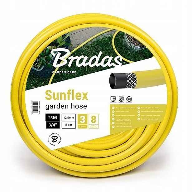 Hadice zahradní Sunflex vyztužená 3/4" žlutá 25 m