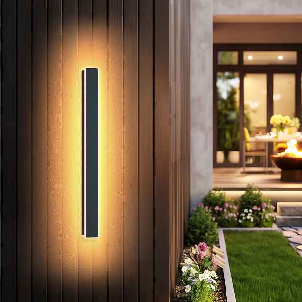 Led nástěnná lampa Výrobce Model černá, vodotěsná, 16 W, 80 cm, IP65