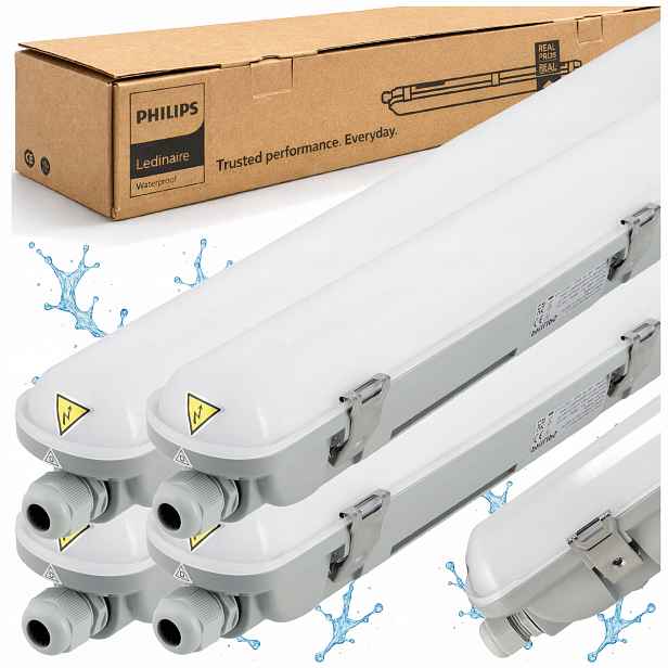 Philips Lampa Hermetické Led svítidlo 120 cm 22W 2400lm WT065C Ledinaire 4x