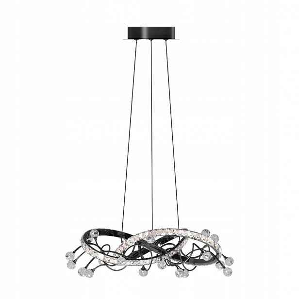 Závěsná lampa Maia Černá Křišťál Led 25W 2900lm Glamour Zuma Line
