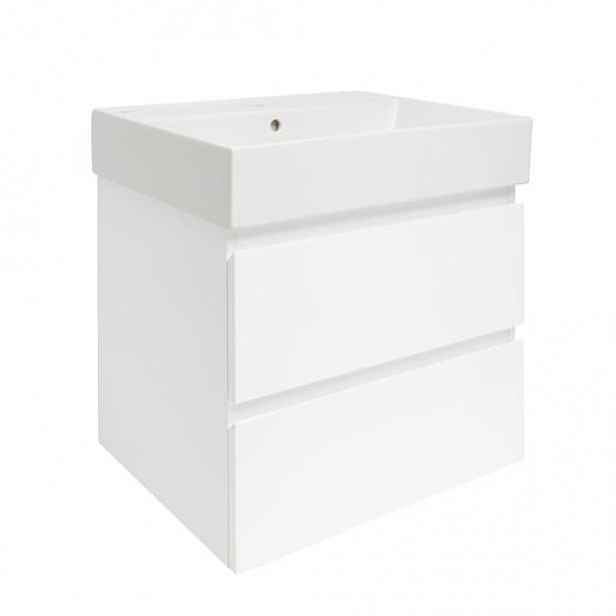 Koupelnová skříňka s krycí deskou SAT B-Way 1 59x50x45 cm bílá mat BWAY260WU2BI