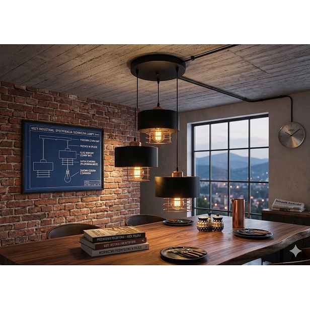 Euro-Lamp Závěsná lampa Karo 3k měď 3X60W Výrobce