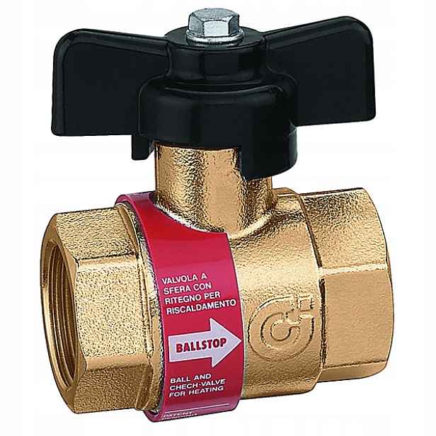 Kulový Kohout S Zpětným Ventilem Ballstop Caleffi 3/4 Palce