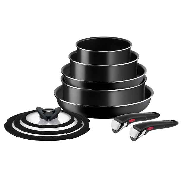 Tefal 10-dílná sada Ingenio Easy Cook & Clean L1549042 černá