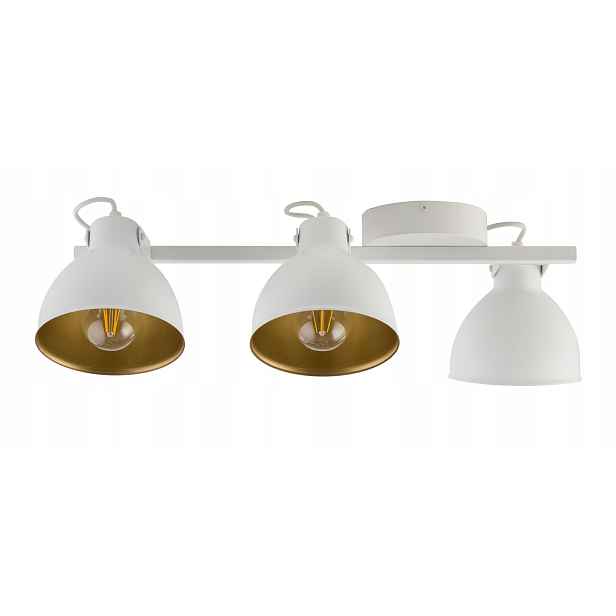 Stropní svítidlo loftová 3xE27 bílo-zlatá, nastavitelná Sigma Lighting