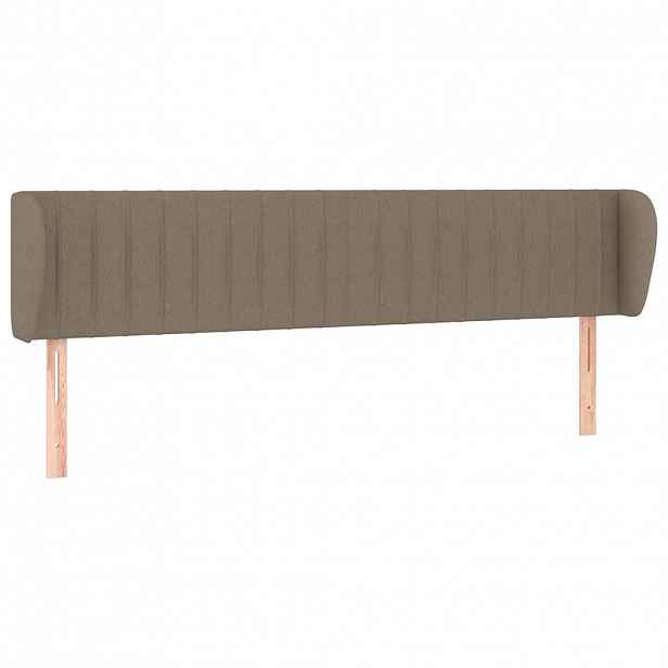 vidaXL Čelo postele typu ušák taupe 183x23x78/88 cm textil