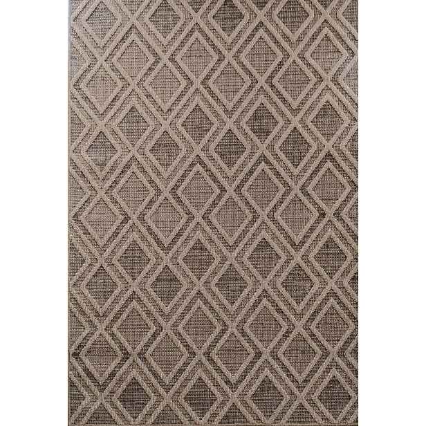 Koberec s provázkem, smyčkový, 160 x 230 cm, plochý, vnější, vnitřní boho