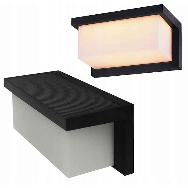 Fasádní Led lampa Solární svítidlo Snímač pohybu 3W Bílá Neutrální IP54