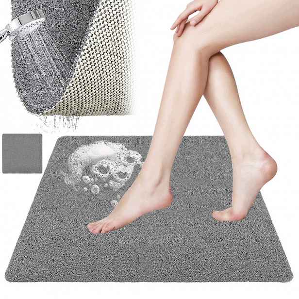 Prostiskluzová Podložka pod sprchu 80 x 80 cm Šedá bez Pvc přísavek