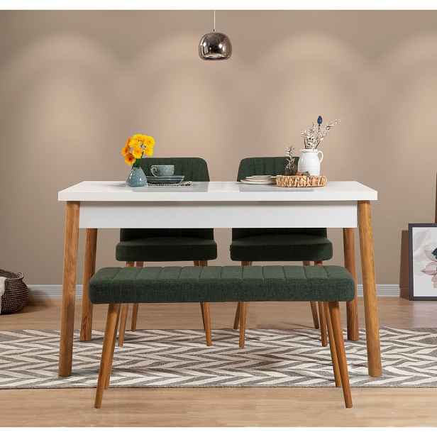 Set stolu a židlí (4 kusy) Costa Atlantic White-Green