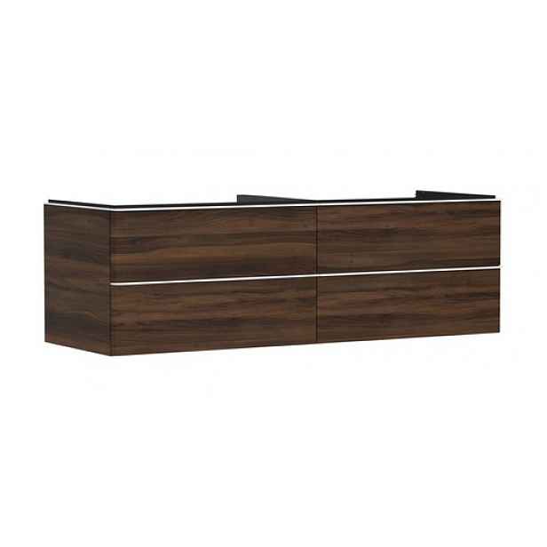 Skříňka pod umyvadlo pod desku Hansgrohe Xelu Q 156x49,5x55 cm tmavý ořech 54093700
