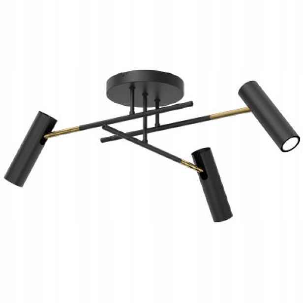 Stropní svítidlo minimalistická 3 reflektory černá zlatá 3 body Luminex