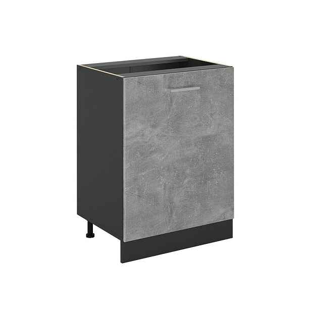 Vicco SPODNÍ SKŘÍŇKA KUCHYŇSKÉ LINKY R-Line, Beton/Antracit, 60 cm s 1 dveřmi bez pracovní desky