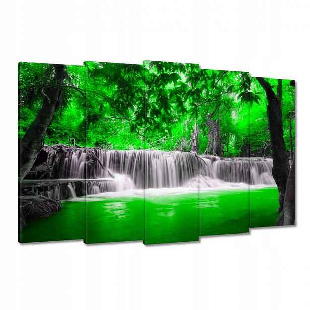 Obrazy 150x95 Zelený vodopád Kaskáda