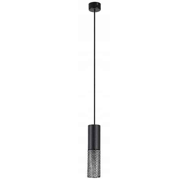 Závěsná lampa tuba černá ozdobná 1xGU10 35W Nasis Rabalux