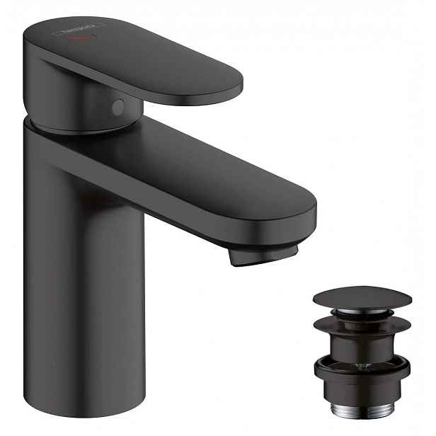 Hansgrohe Vernis Blend - Umyvadlová baterie s výpustí Push-Open, CoolStart, matná černá 71589670