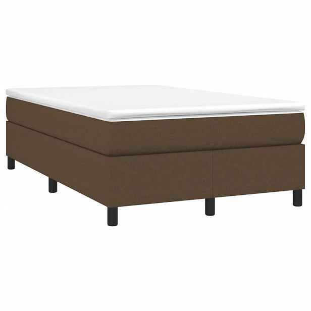 vidaXL Box spring postel s matrací tmavě hnědá 120x190 cm textil