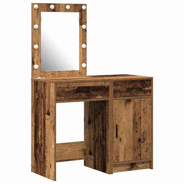 vidaXL Kosmetický stůl 2 ks Hnědá 50 x 41 x 135 cm Kompozitní dřevo