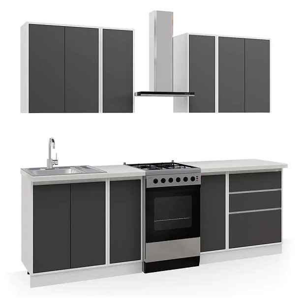Casarredo Kuchyně NUEVA A 180 bílá/antracit