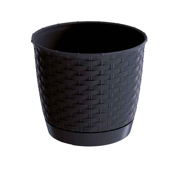 Prosperplast Květináč Ratolla Round antracit, varianta 14,5 cm