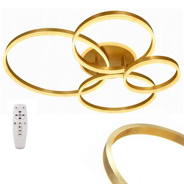 Led Lampa Ring Zlatá stropní svítidlo Led Stropní svítidlo Dálkový Ovladač