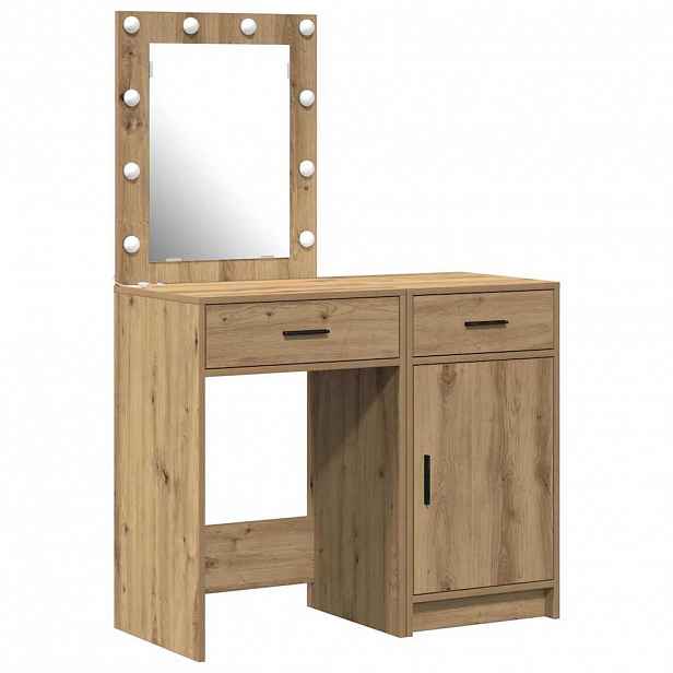 vidaXL Kosmetický stůl 2 ks Hnědá 50 x 41 x 135 cm Kompozitní dřevo
