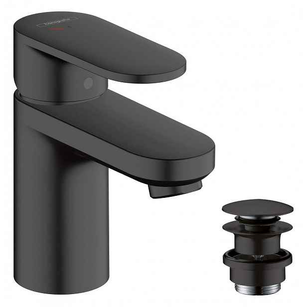 Hansgrohe Vernis Blend - Umyvadlová baterie s výpustí Push-Open, CoolStart, matná černá 71598670