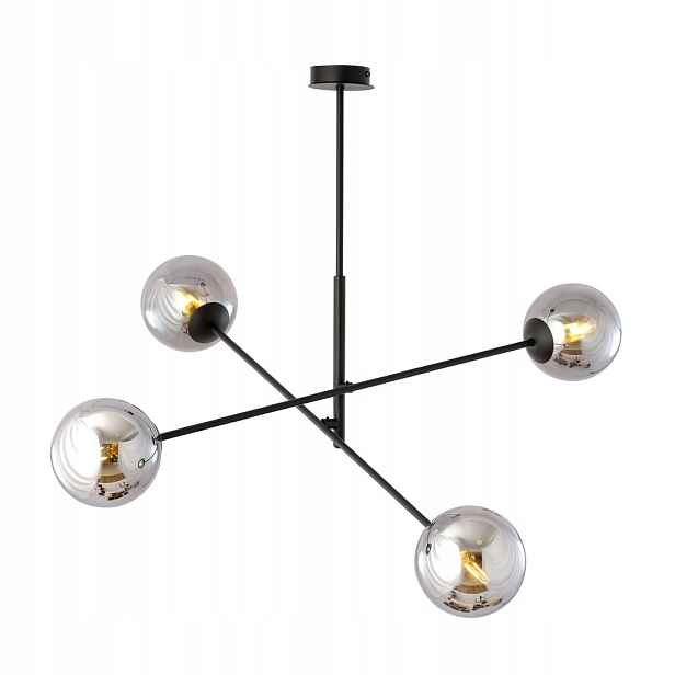 Stropní svítidlo Linear 4 černá/grafitová, 4x E14, šířka 102 cm