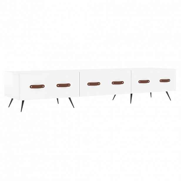 vidaXL TV skříňka bílá s vysokým leskem 150x36x30 cm kompozitní dřevo