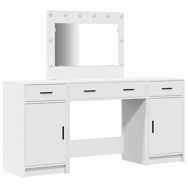 vidaXL Kosmetický stůl 3 ks Bílá 78,5 x 41 x 135 cm Kompozitní dřevo