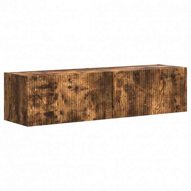 vidaXL TV wall cabinet 2 ks Kouřový dub Kompozitní dřevo