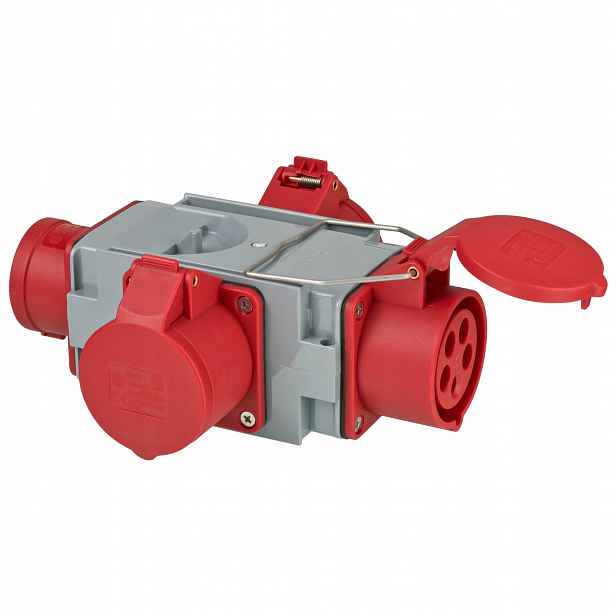 Adaptér Cee 16A 3P+N+PE 5p 400V Křížový rozdělovač Silová zásuvka IP44