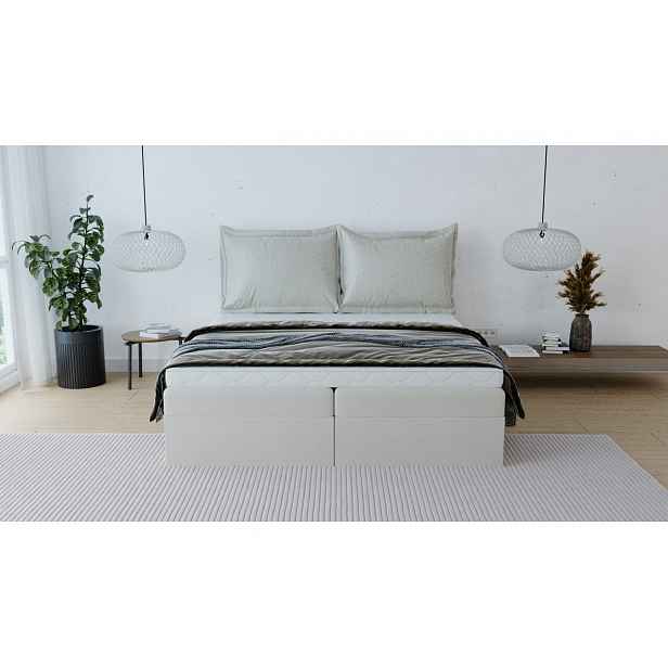 Boxspringová postel 160x200 KAHLUA - světle béžová