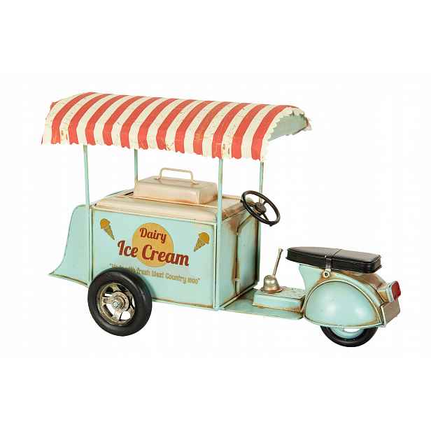 Figurka Zmrzlinářské Auto S Zmrzlinou Retro