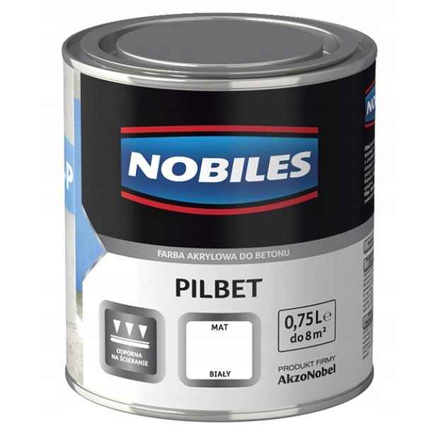 Nobiles Pilbet Bílý 5L Barva Na Betonu Akrylová Na Betonové Podlahy