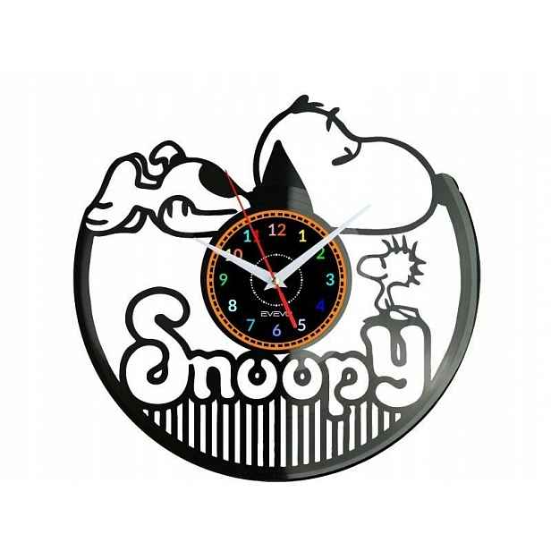 Snoopy Dárek Originální dekorace do domu Hodiny z vinylové desky