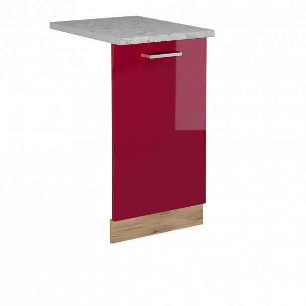 Vicco ČELNÍ PANEL MYČKY R-Line Červená vysoký lesk 45 cm s pracovní deskou