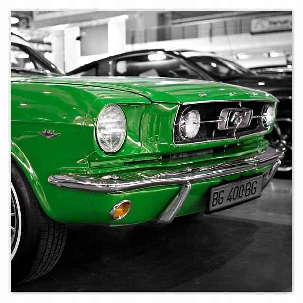 Plakáty 140x140 Zelený Ford Mustang