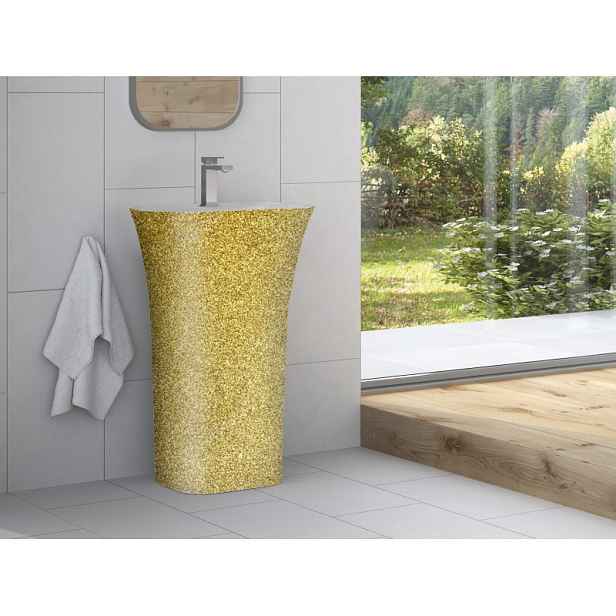BESCO Olsen Spa  Assos KEASSLIVSGLAM01 - Volně stojící umyvadlo ASSOS S-LINE GLAM - zlatá