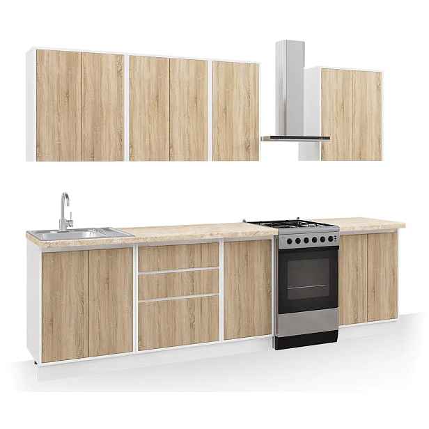Casarredo Kuchyně NUEVA B 220 bílá/dub sonoma