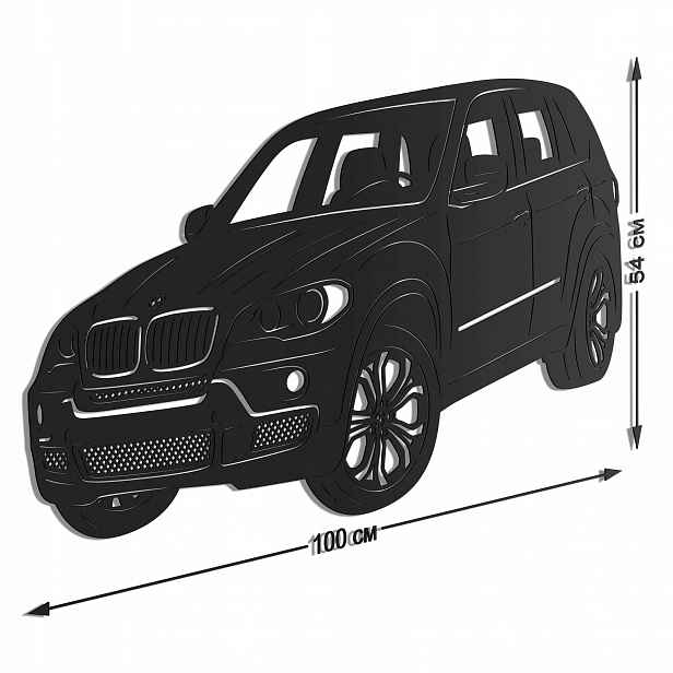 Dřevěný 3D obraz Bmw X5 E70 2007 Nástěnná Dekorace Dárek