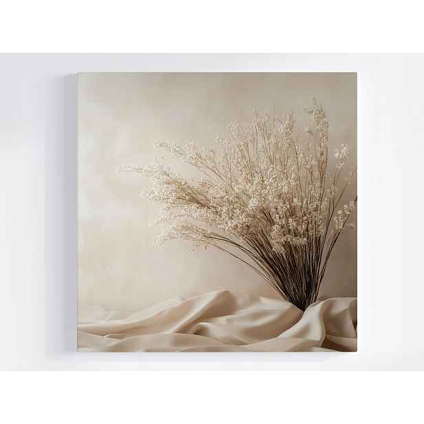 Obraz Na Plátně Obraz Na Plátně Sušené Květy Boho Bežová Minimalismus 50x50