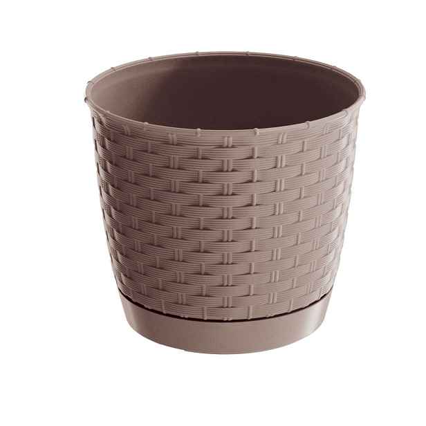 Prosperplast Květináč Ratolla Round mocca, varianta 14,5 cm