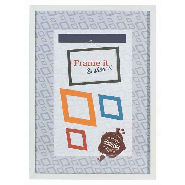 Rámeček dřevěný Mdf Smart bílý 50x70 cm Plexi