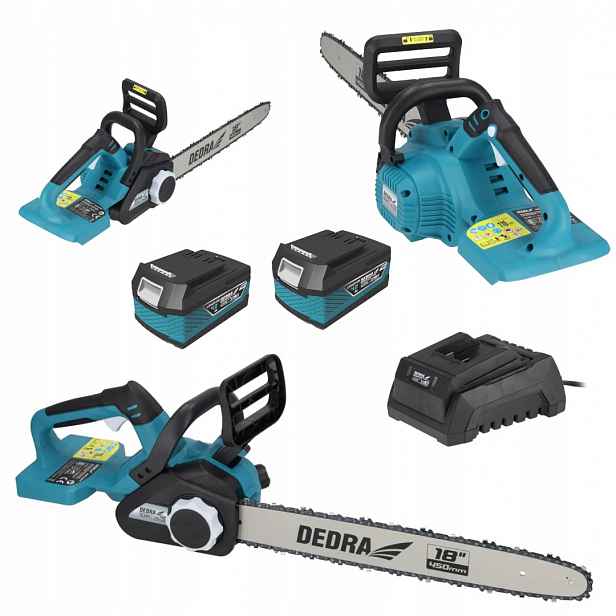 Set Akumulátorová pila 18", 2x 18V, Dedra Sas+ DED7184VA 2x 4Ah Nabíječka