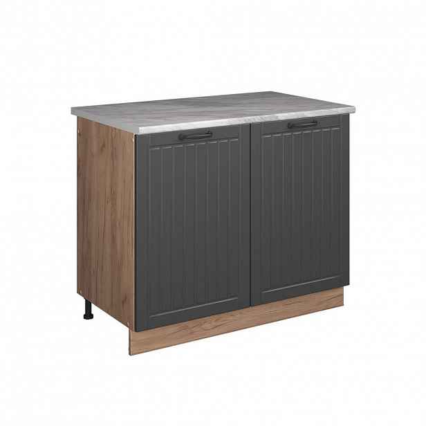 Vicco SKŘÍŇKA POD DŘEZ Fame-Line, Tmavě šedá/Zlatý mocný dub, 100 cm, PD Mramor